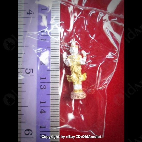 THAI AMULET TRI-MU-LA-TI SMALL SIZE 3COLOR PLATED LP KOON BAN-RAI 2556