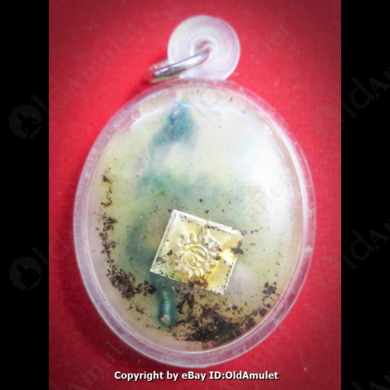 THAI AMULET GREEN WAX + HOLY BUFFALO WATERPROOF PENDANT LP AJAN O 2556