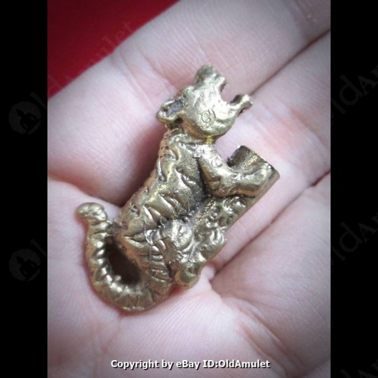 THAI AMULET TIGER BRONZE MIXED LOVE SEX ATTRACTION LP AJAN O 2556