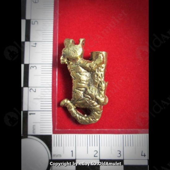 THAI AMULET TIGER BRONZE MIXED LOVE SEX ATTRACTION LP AJAN O 2556