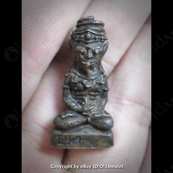 THAI AMULET LERSI HERMIT BRONZE MIXED LOVE SEX ATTRACTION LP AJAN O 2556