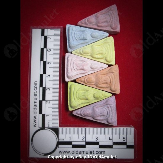 THAI AMULET NANG-PA-YA 7COLOR SET POWDER MIXED LOVE LUCKY LP AJAN O 2556