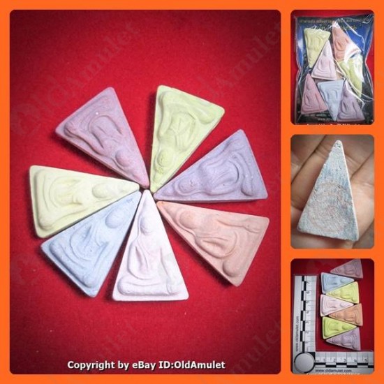 THAI AMULET NANG-PA-YA 7COLOR SET POWDER MIXED LOVE LUCKY LP AJAN O 2556