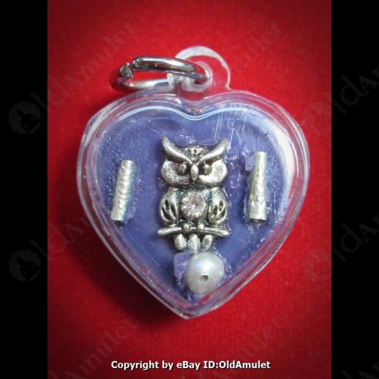 THAI AMULET WAX HAU JAI HEART SOLVER OWL WATERPROOF F LP AJAN O 2556