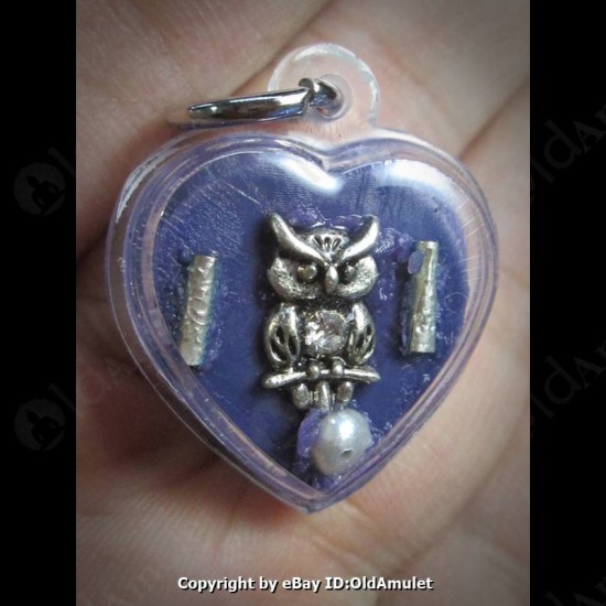 THAI AMULET WAX HAU JAI HEART SOLVER OWL WATERPROOF F LP AJAN O 2556