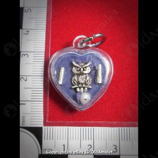 THAI AMULET WAX HAU JAI HEART SOLVER OWL WATERPROOF F LP AJAN O 2556