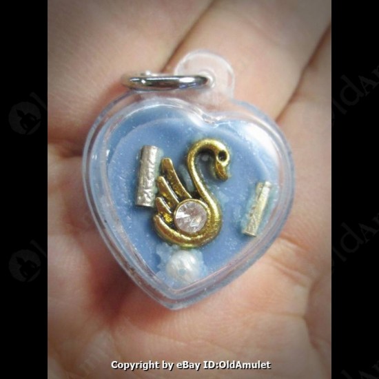 THAI AMULET WAX HAU JAI HEART GOLD SWAN WATERPROOF LP AJAN O 2556