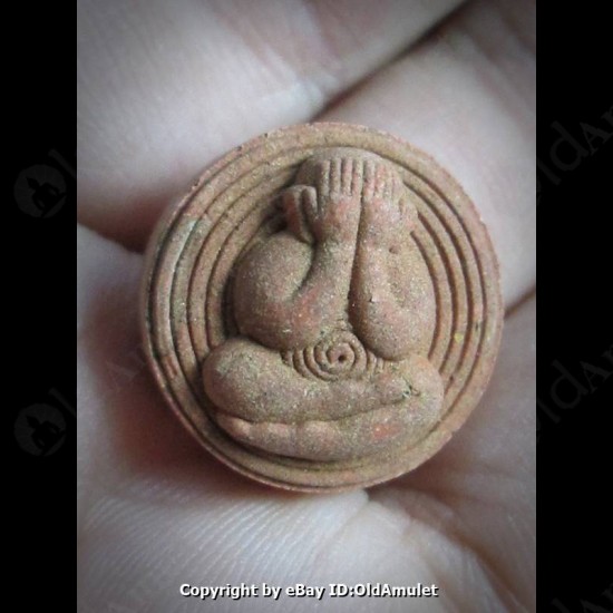 Thai Amulet Pid-ta Closed Eye 5color Button Shpae Wealthy Lp Kloy 2556