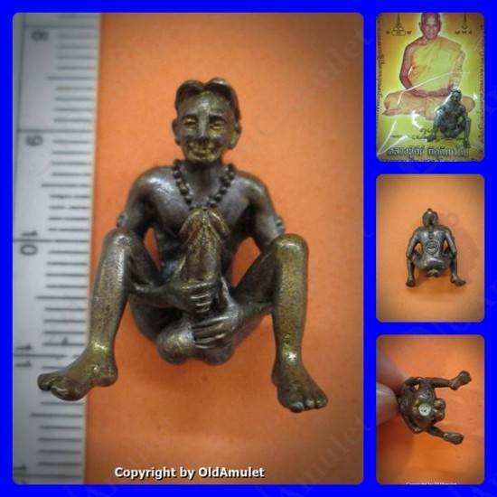 Thai Amulet E-per Ngang Men Charming Love Attraction Bronze Lp Key 2551