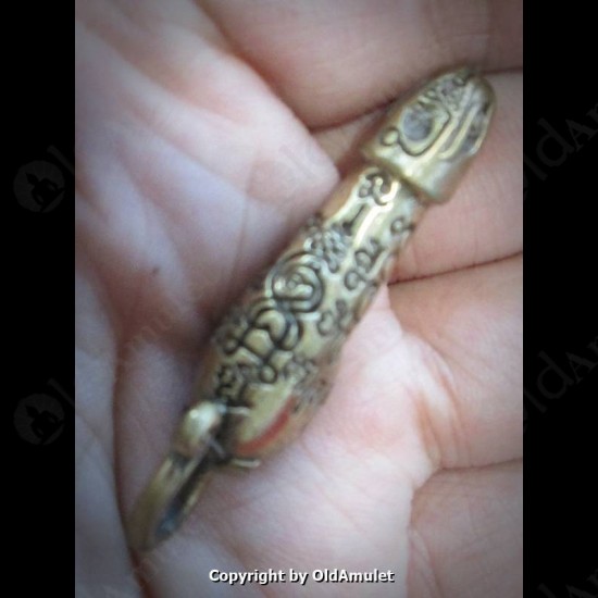 THAI AMULET KUBA THEPMUNI PALAD-KIK SNAKE LUCKY BRONZE MIXED B.E.2553