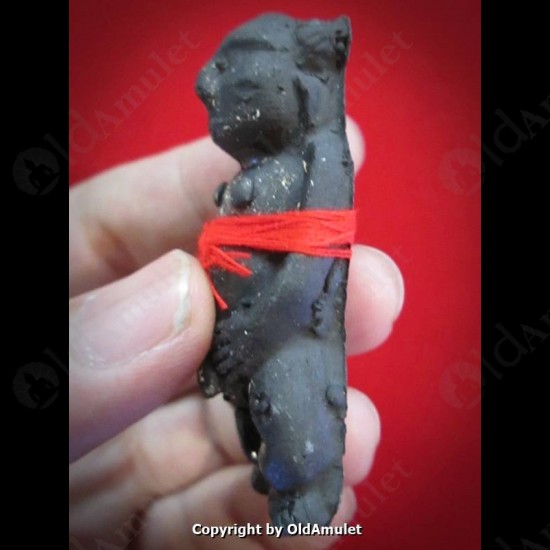 THAI AMULET KUBA THEPMUNI GUMANTHONG KMT BLACK 7GRAVEYARD SOIL B.E.2553