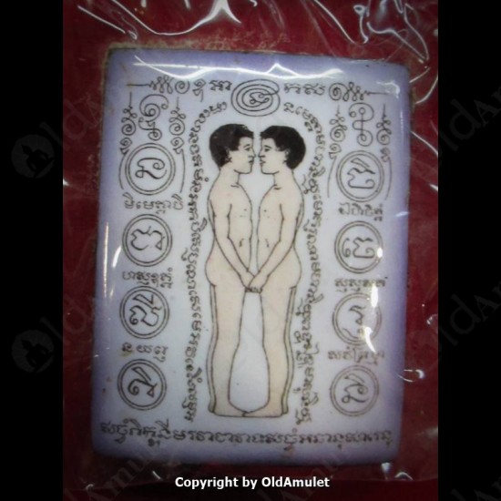 THAI AMULET 2MEN LOVELY +MULTI TAKUD LOVE ATTRACTION SMALL LP INN 2556