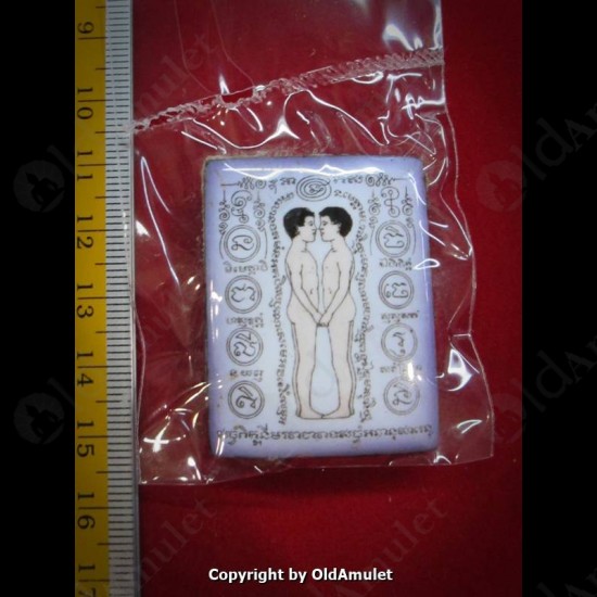 THAI AMULET 2MEN LOVELY +MULTI TAKUD LOVE ATTRACTION SMALL LP INN 2556