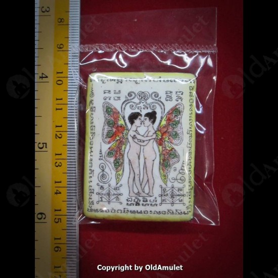 THAI AMULET 2MEN LOVELY +LOCKET LOVE ATTRACTION LARGE LP INN 2556