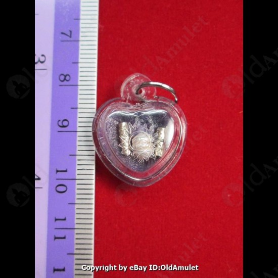 THAI AMULET HAU JAI MINI HEART LOVE ATTRACTION VILOET WAXY AJAN O 2556