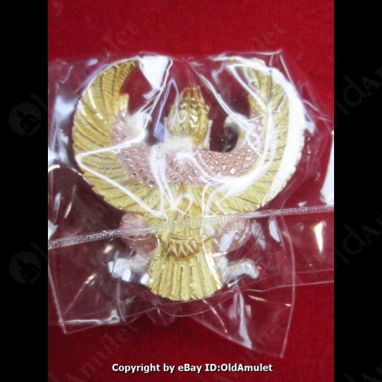THAI AMULET GARUDA KRUT KING OF BIRD 3 COLOR PLATED BIG SIZE LP KEY 2556