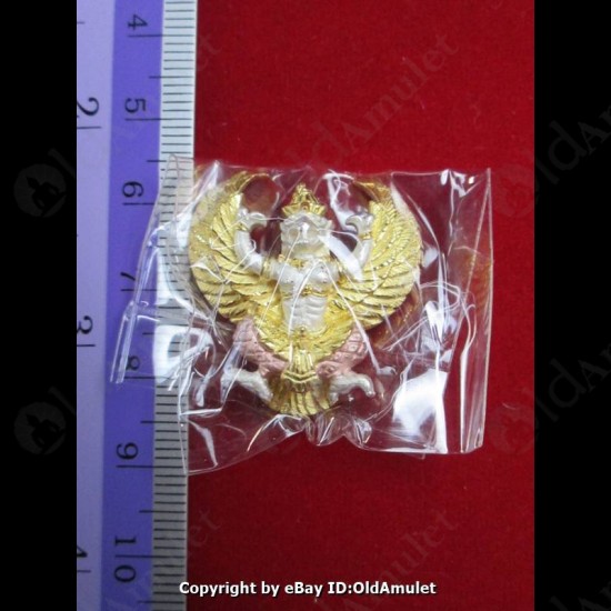 THAI AMULET GARUDA KRUT KING OF BIRD 3 COLOR PLATED BIG SIZE LP KEY 2556