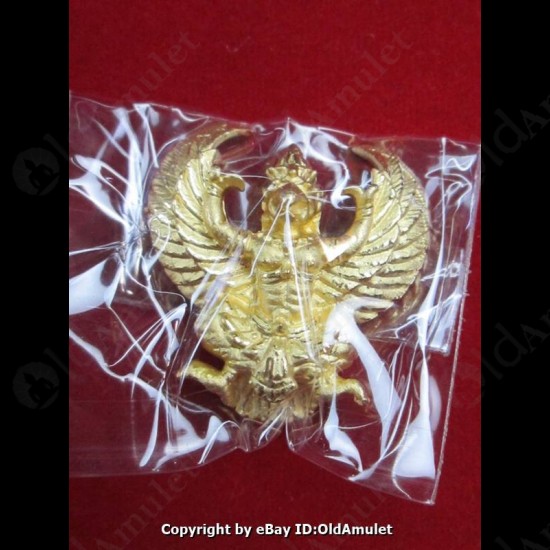 THAI AMULET GARUDA KRUT KING OF BIRD GOLD COLOR PLATED BIG LP KEY 2556