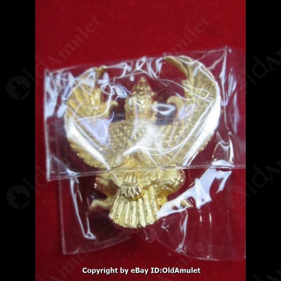 THAI AMULET GARUDA KRUT KING OF BIRD GOLD COLOR PLATED BIG LP KEY 2556