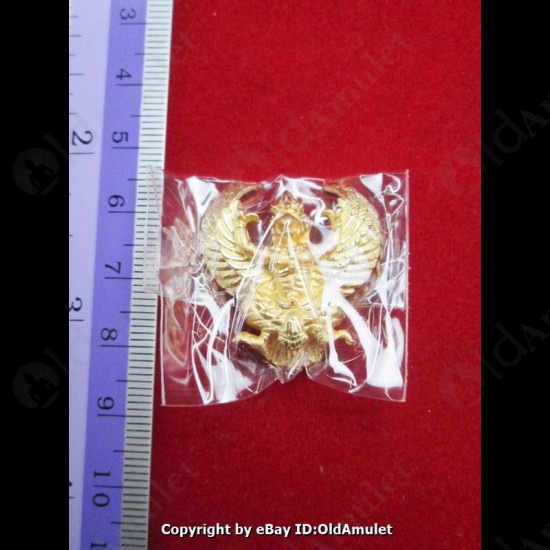 THAI AMULET GARUDA KRUT KING OF BIRD GOLD COLOR PLATED BIG LP KEY 2556