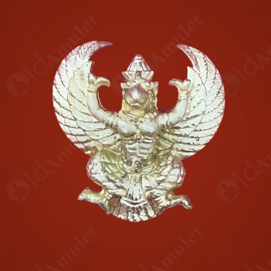 Garuda Lp Key BE.2556 Krutha King Of Bird GOLD PLATED Color Large Thai Amulet