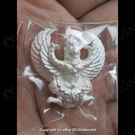 THAI AMULET GARUDA KRUT KING OF BIRD SILVER COLOR PLATED BIG LP KEY 2556