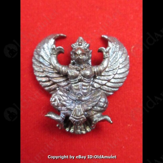 THAI AMULET GARUDA KRUT KING OF BIRD BLACK COLOR PLATED BIG LP KEY 2556