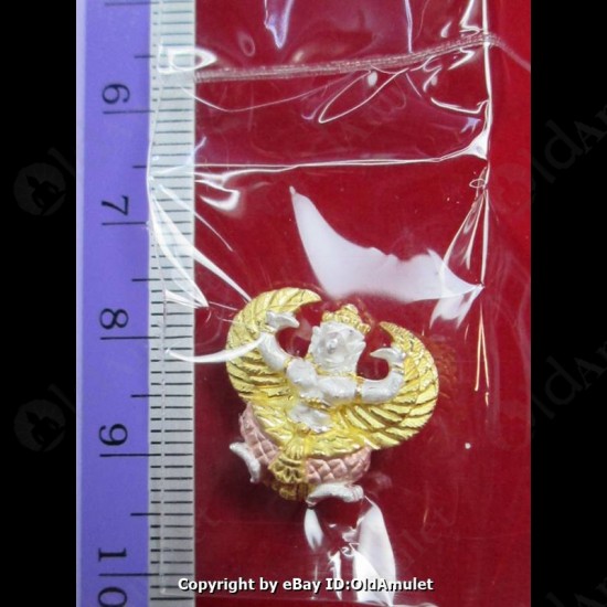 THAI AMULET GARUDA KRUT KING OF BIRD 3 COLOR PLATED SMALL LP KEY 2556