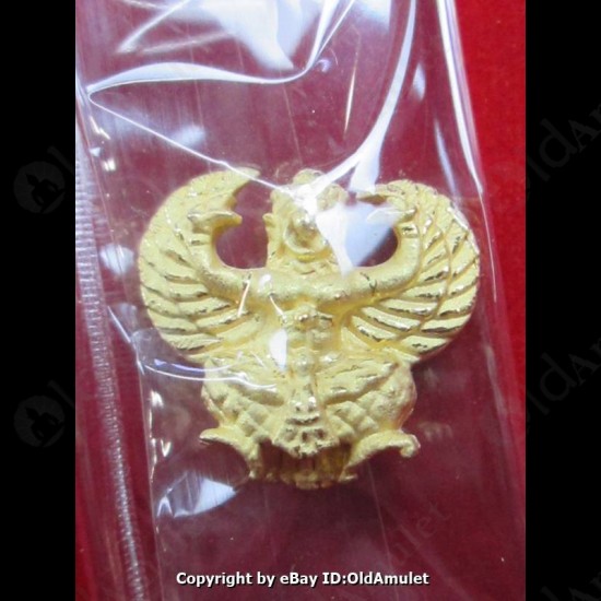 THAI AMULET GARUDA KRUT KING OF BIRD GOLD COLOR PLATED SMALL LP KEY 2556