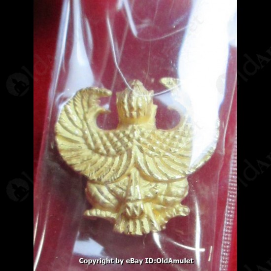 THAI AMULET GARUDA KRUT KING OF BIRD GOLD COLOR PLATED SMALL LP KEY 2556