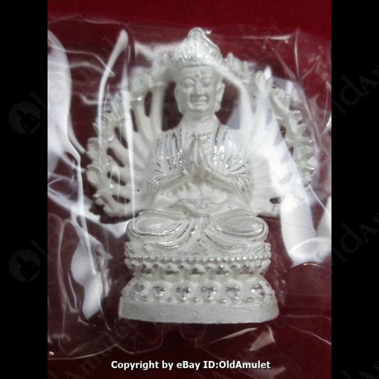 THAI AMULET GUAN YIN GOD OF LOVE 1000HAND SILVER COLOR LP KEY 2556