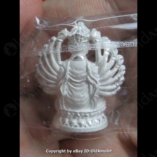 THAI AMULET GUAN YIN GOD OF LOVE 1000HAND SILVER COLOR LP KEY 2556