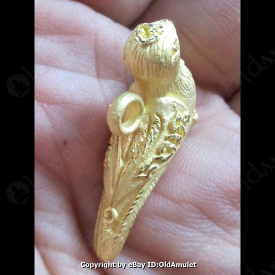 THAI AMULET SALIKA CHARM BIRD PANDENT LOVE ATTRACTION GOLD LP KEY 2556