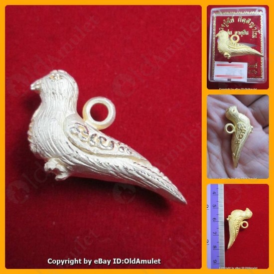 THAI AMULET SALIKA CHARM BIRD PANDENT LOVE ATTRACTION GOLD LP KEY 2556