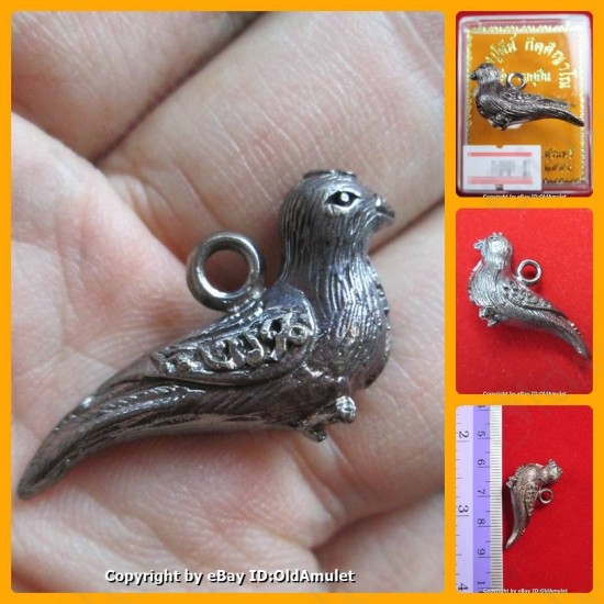 THAI AMULET SALIKA CHARM BIRD PANDENT LOVE ATTRACTION BLACK LP KEY 2556