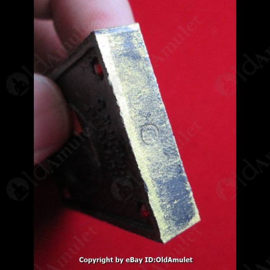 THAI AMULET SOMDEJ LONG STAGE BLACK+GOLD PAINT WEALTHY RICH LP KEY 2556