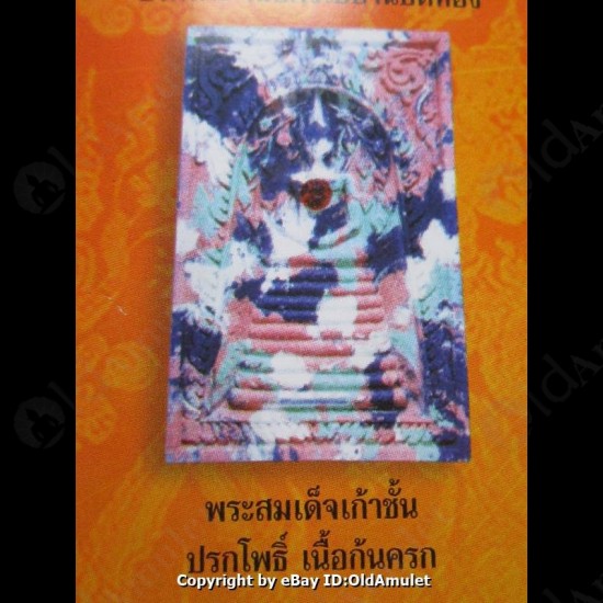 THAI AMULET SOMDEJ LONG STAGE MULTI COLOR MIX WEALTHY RICH LP KEY 2556