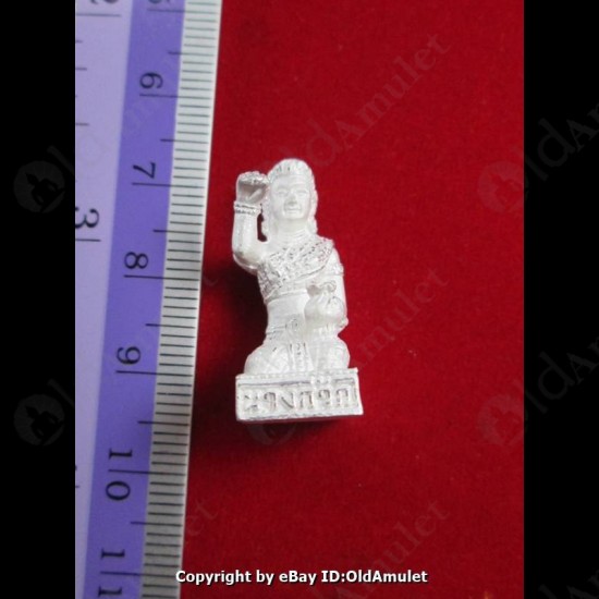 Thai Amulet Nang Kwak Rich Girl Good Bussiness Silver Large Lp Key BE.2556