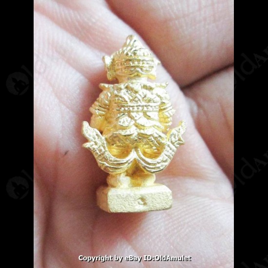 THAI AMULET WEJSUWAN GIANT EVIL EYE LIFE PROTECTION GOLD LP KEY 2556