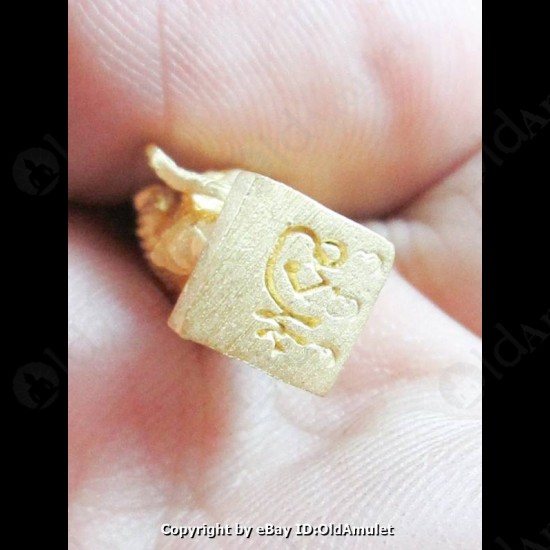 THAI AMULET WEJSUWAN GIANT EVIL EYE LIFE PROTECTION GOLD LP KEY 2556