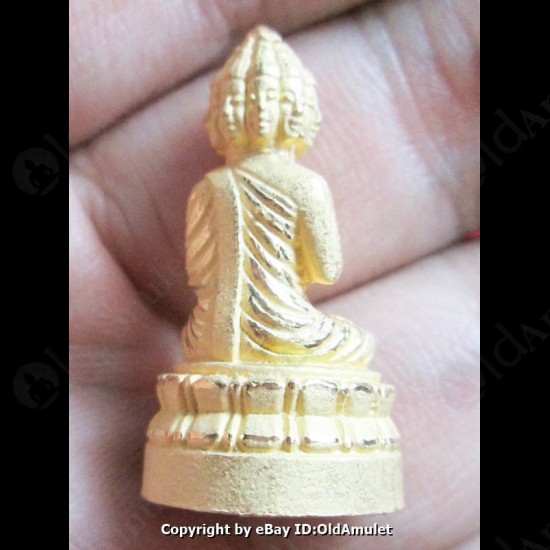 Thai Amulet Nawakote 9face Rich Man Wealthy Gold Color Large Lp Key 2556