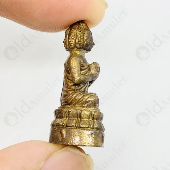 Thai Amulet Nawakote 9face Rich Man Wealthy Bronze Color Large Lp Key 2556