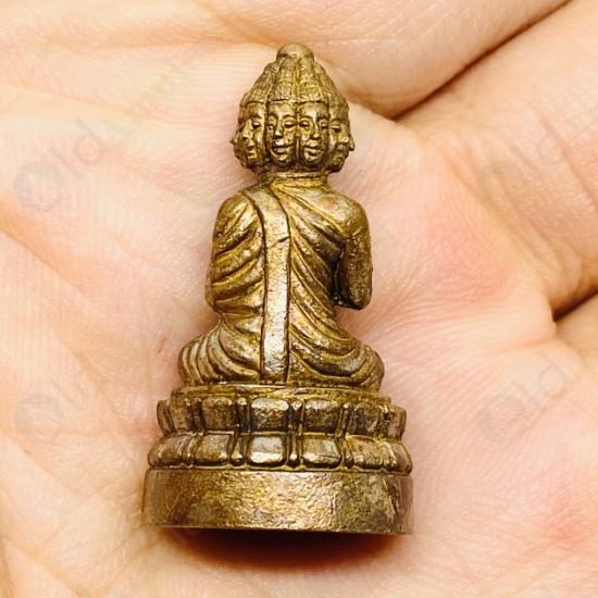 Thai Amulet Nawakote 9face Rich Man Wealthy Bronze Color Large Lp Key 2556