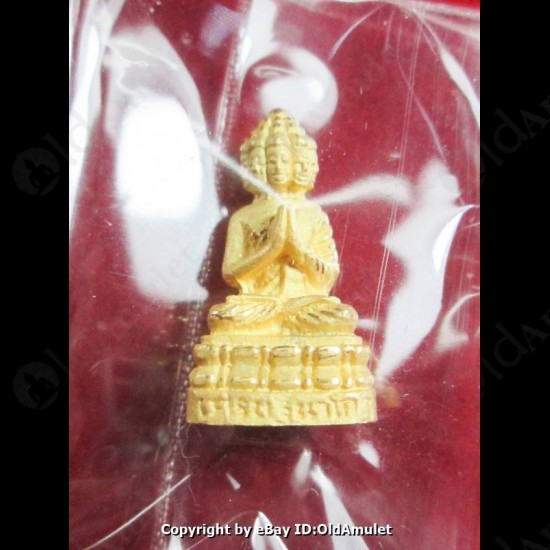 Thai Amulet Nawakote 9face Rich Man Wealthy Gold Color sz-Small Lp Key 2556