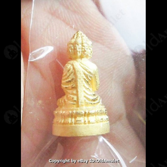 Thai Amulet Nawakote 9face Rich Man Wealthy Gold Color sz-Small Lp Key 2556