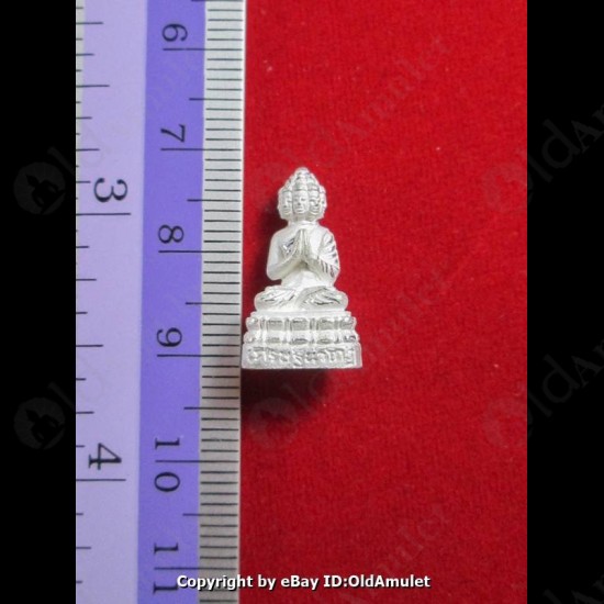 THAI AMULET NAWAKOTE 9FACE RICH MAN WEALTH SILVER COLOR SMALL LP KEY 56