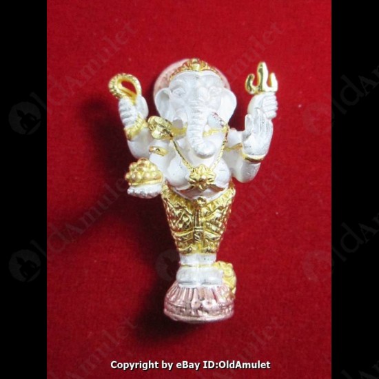 Thai Amulet Standing Ganesha Good Life Success 3 Color Large Lp Key BE.2556