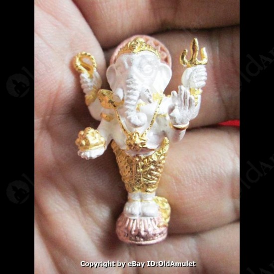 Thai Amulet Standing Ganesha Good Life Success 3 Color Large Lp Key BE.2556