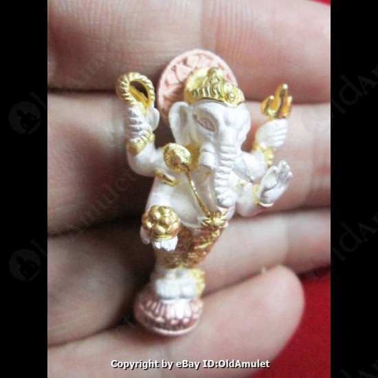 Thai Amulet Standing Ganesha Good Life Success 3 Color Large Lp Key BE.2556