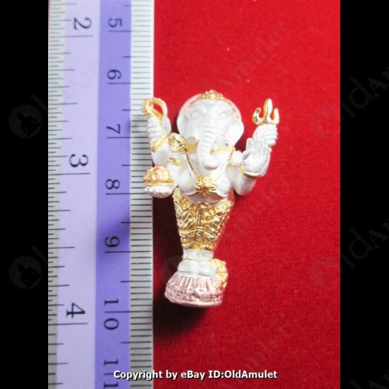 Thai Amulet Standing Ganesha Good Life Success 3 Color Large Lp Key BE.2556